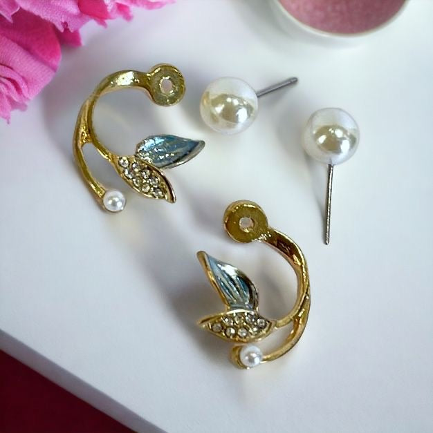 Pearl Jacket Earrings