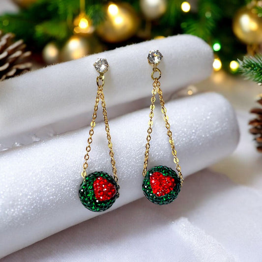 Dazzling Heart Drop Earrings