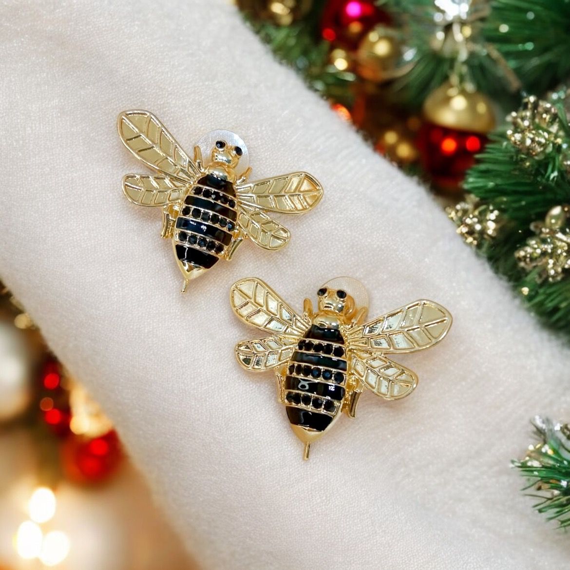 Golden Bee Studs