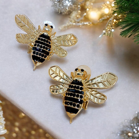 Golden Bee Studs