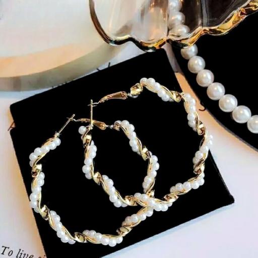 Pearl Hoop Earrings