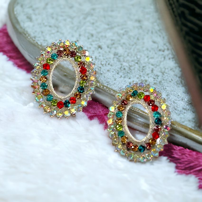 Oval-Shaped Earrings