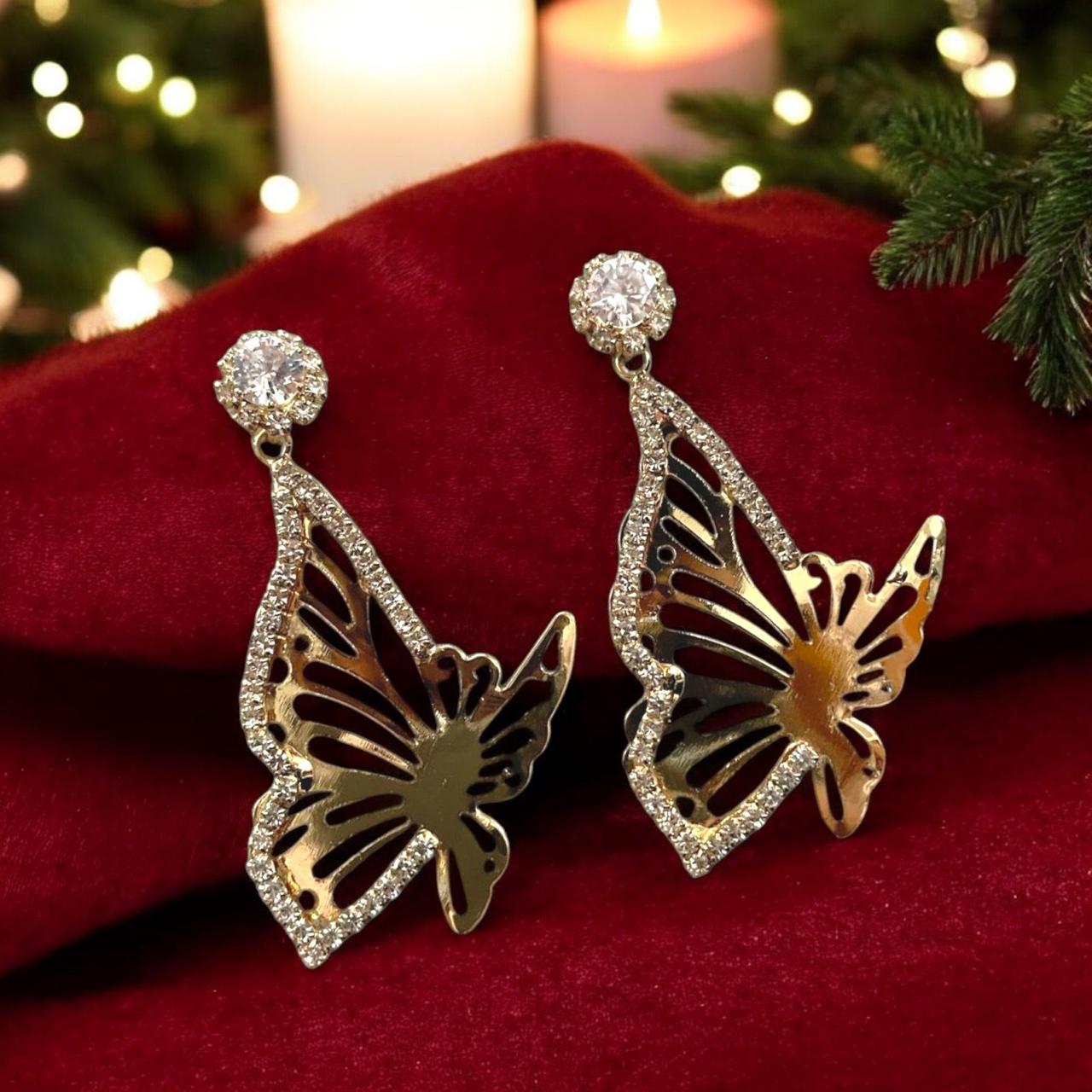 Golden Butterfly Luxe Earrings